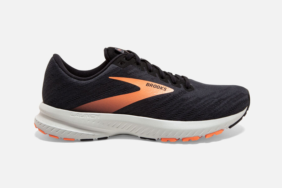 Brooks Running Shoes Womens Black/Orange - Launch 7 Road - 3709-MZESD